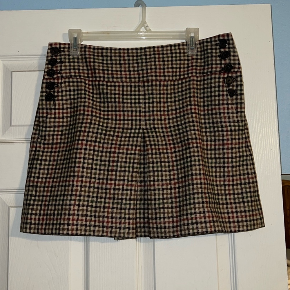 Plaid skirt with pockets